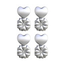 Cierres Elevadores de Pendientes – 2 Pares Plateados