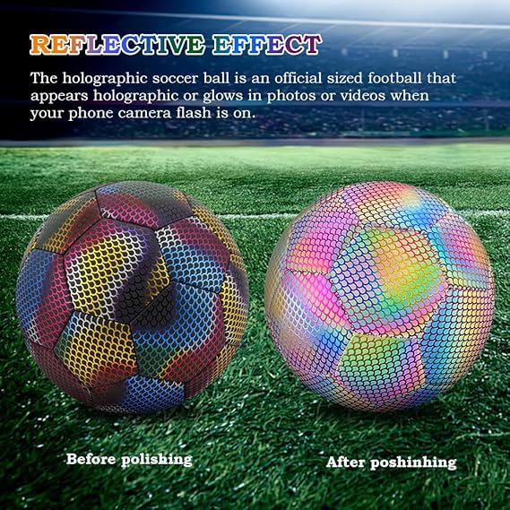 Balón de Fútbol Holográfico Luminoso – Brilla en Cada Partido