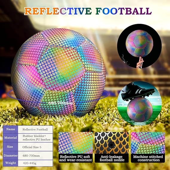 Balón de Fútbol Holográfico Luminoso – Brilla en Cada Partido