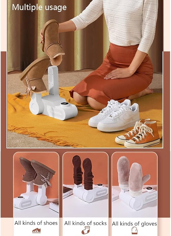 Calentador Secador de Zapatos Portátil – Zapatos Secos, Cómodos y Libres de Mal Olor!